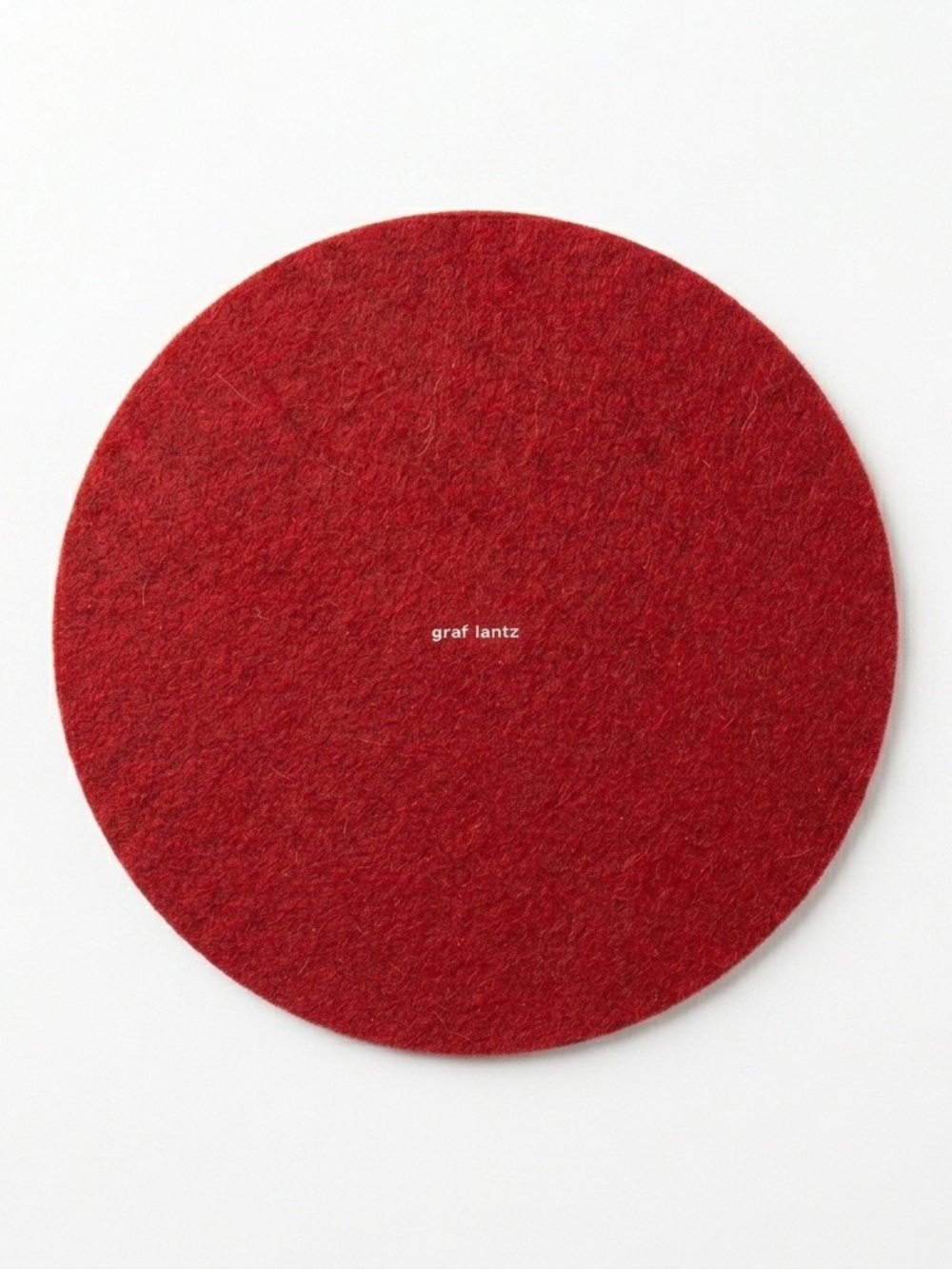 Graf Lantz Limited Edition 10” Merino Wool Felt Trivet - Garnet Red